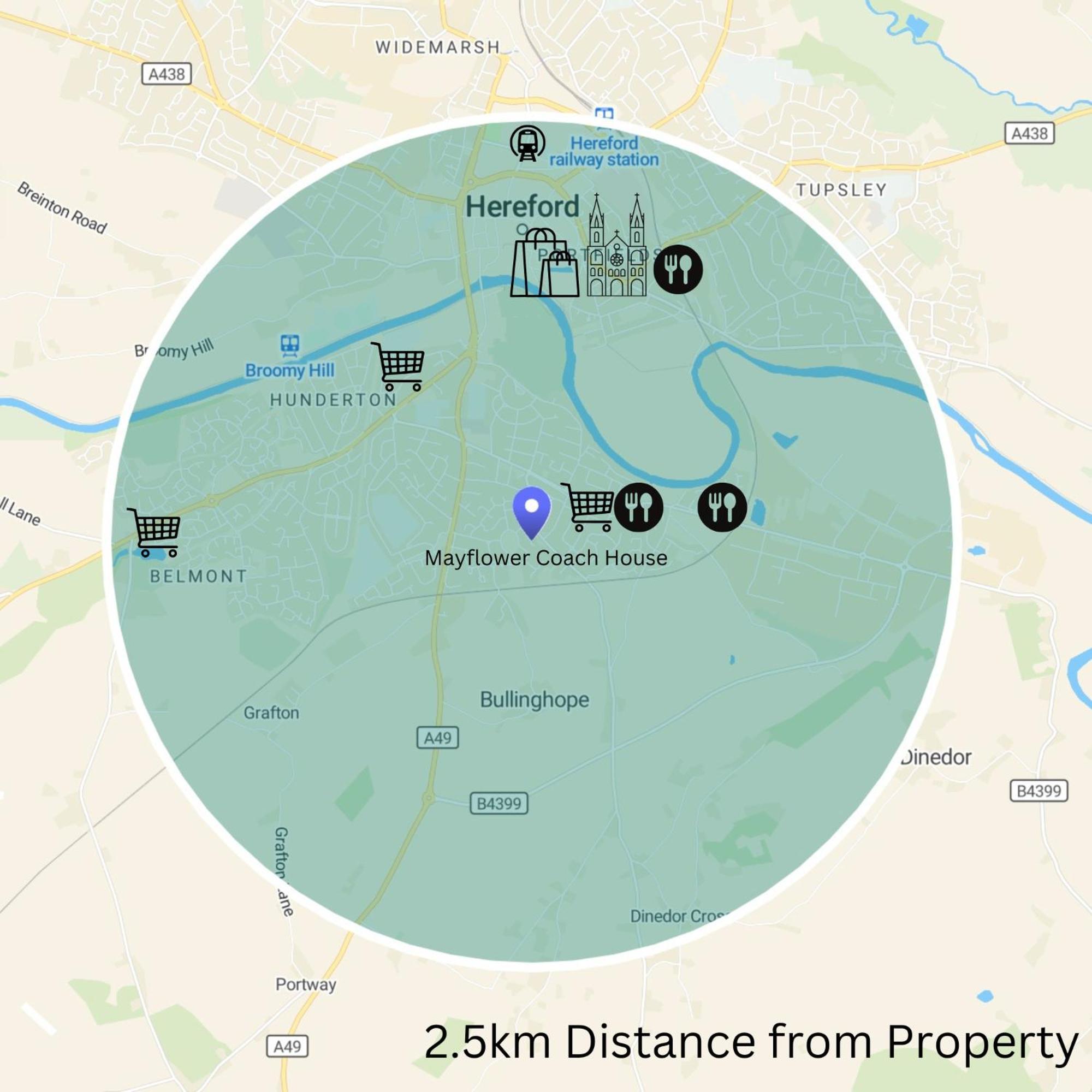 Hereford - Mayflower Coach House, Modern 2 Bedroom Property With Parking, Located South Of Hereford City, Suitable For Small Family, Couple Or Contractors - Sleeps Up To 5 Guests - Hosted By Rentmyhouse Eksteriør bilde